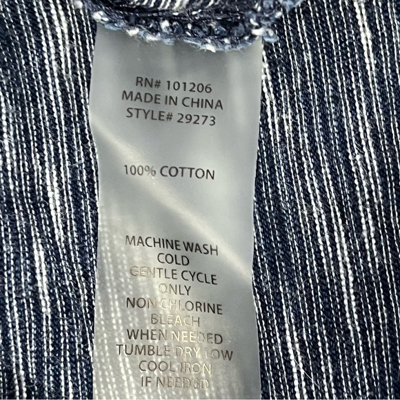 Soft Surroundings Blue Maxi Skirt Long Flowy Blue White Striped Loose Beachy - Picture 8 of 11